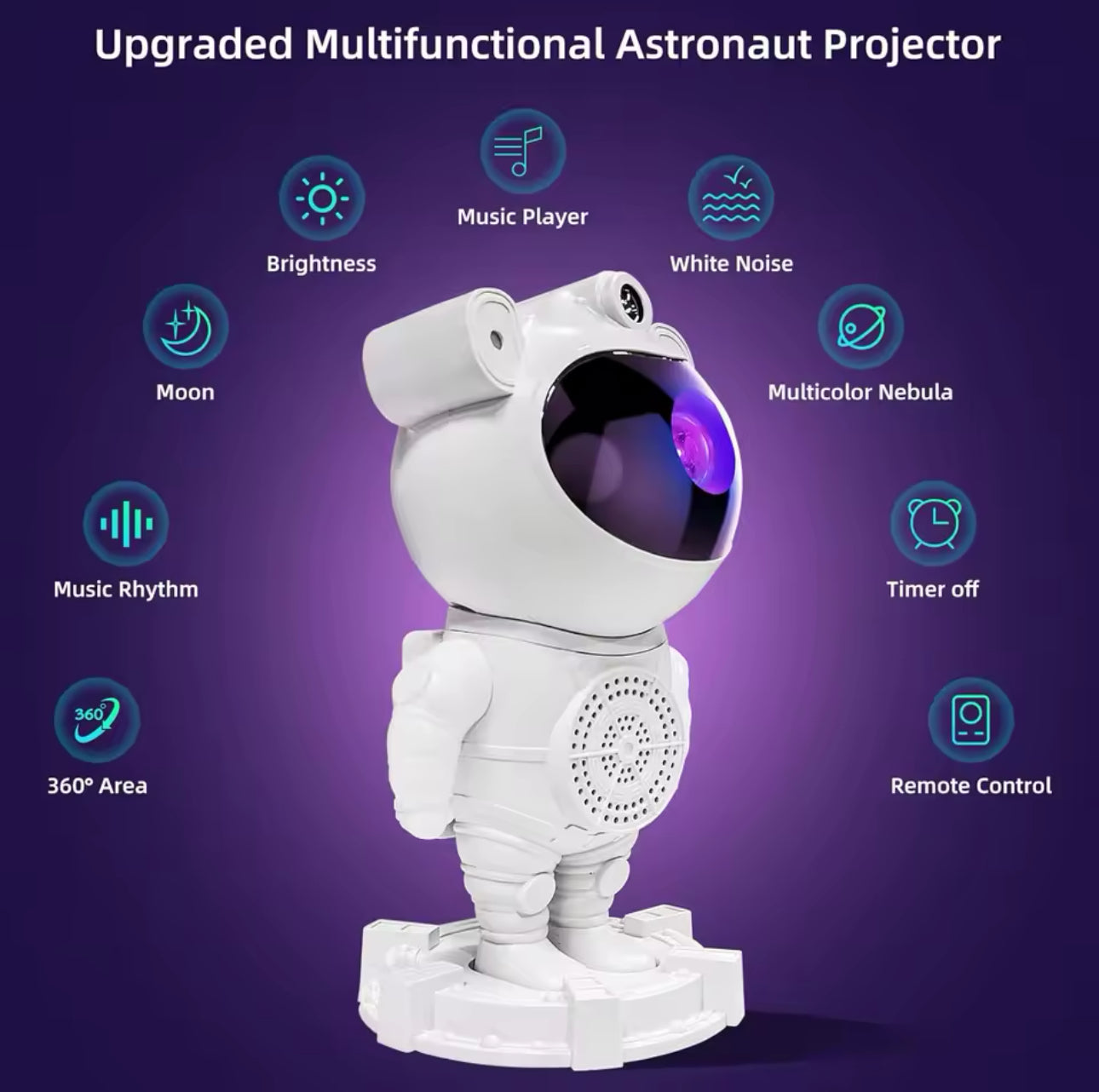 Lámpara Astronauta con Bocina Bluetooth