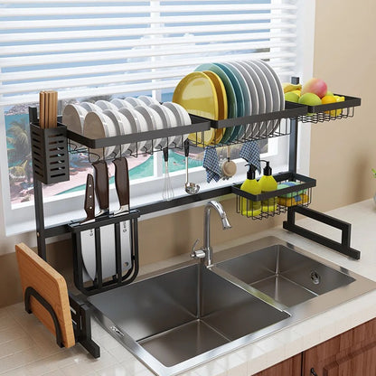 Escurridor de Platos Multifuncional para Fregadero