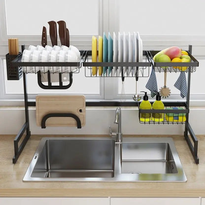 Escurridor de Platos Multifuncional para Fregadero