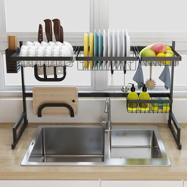 Escurridor de Platos Multifuncional para Fregadero