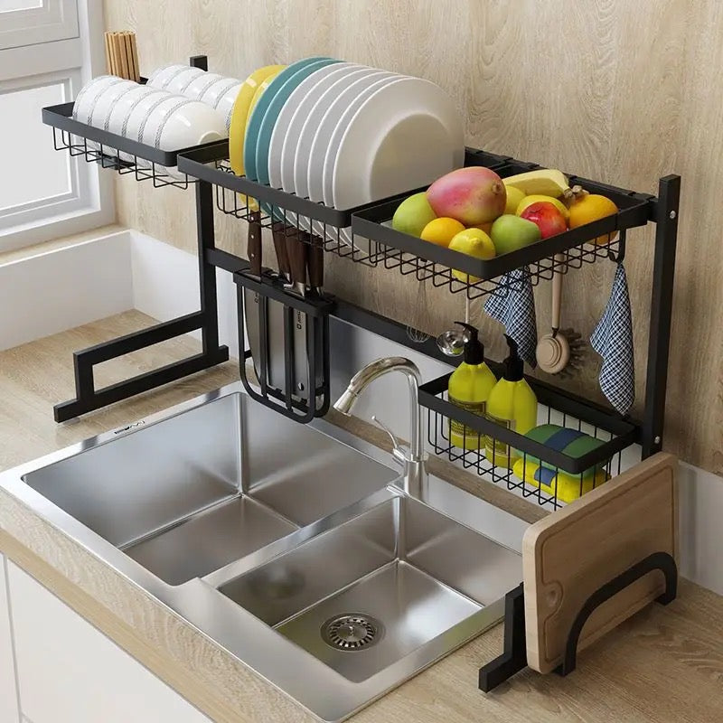 Escurridor de Platos Multifuncional para Fregadero